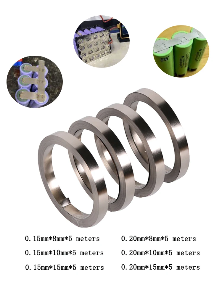10M 0,1/0,12/0,15/0,2mm Vernickeltes Streifenband für Li 18650/21700 Batterie Punktschweißen Kompatibel für Punktschweißmaschine – Detail 3