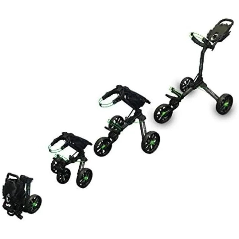 Nitron 3 Wheel Golf Push Cart, Easy 1 Step Open and Fold, Scorecard Console, Beverage Holder, Mobile Device Holder