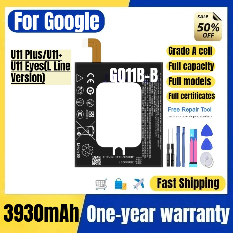 

G011B-B for Google U11 Plus/U11+/U11 Eyes(L Line Version) Mobile Phone Battery High Quality Replacement Bateria Grade A Cell