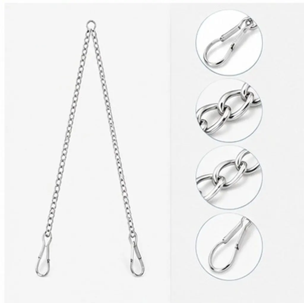 10Pcs Plant Hanger Chains For Indoor Plant Hanging Christmas Decor Hanging Advertising Silver Iron 50CM Clips