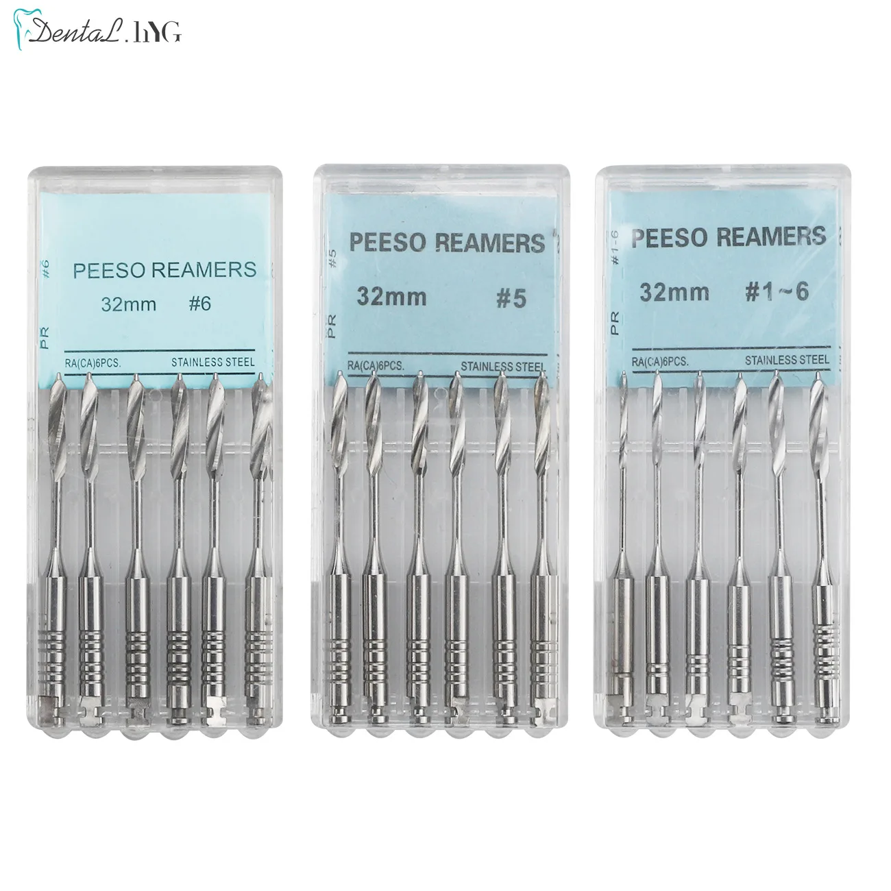 Limas endodónticas dentales, escariadores, portones de taladro Dental, limas Glidden Endo, herramienta de materiales para dentistas, 28/32mm, 6