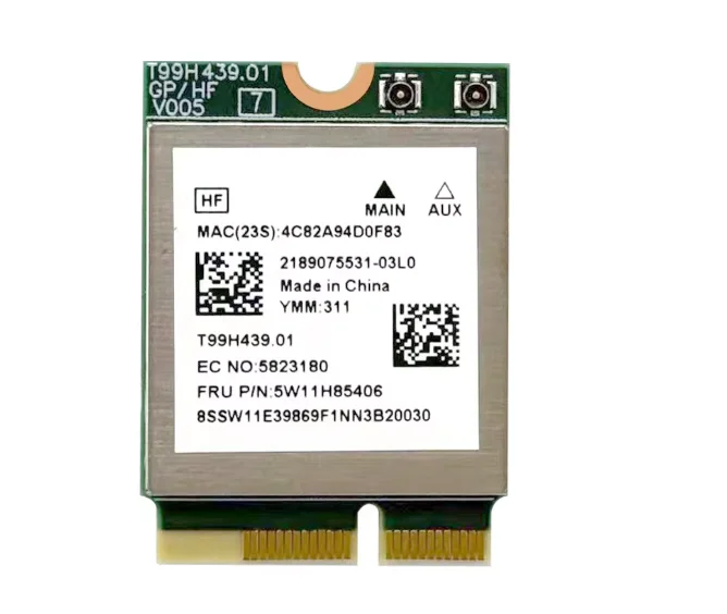 MT7927 Wifi7 Gigabit Wifi Card+ Wifi6e 2.4G/5G/6G Tri-Band 8774M BT5.4 Wireless Network