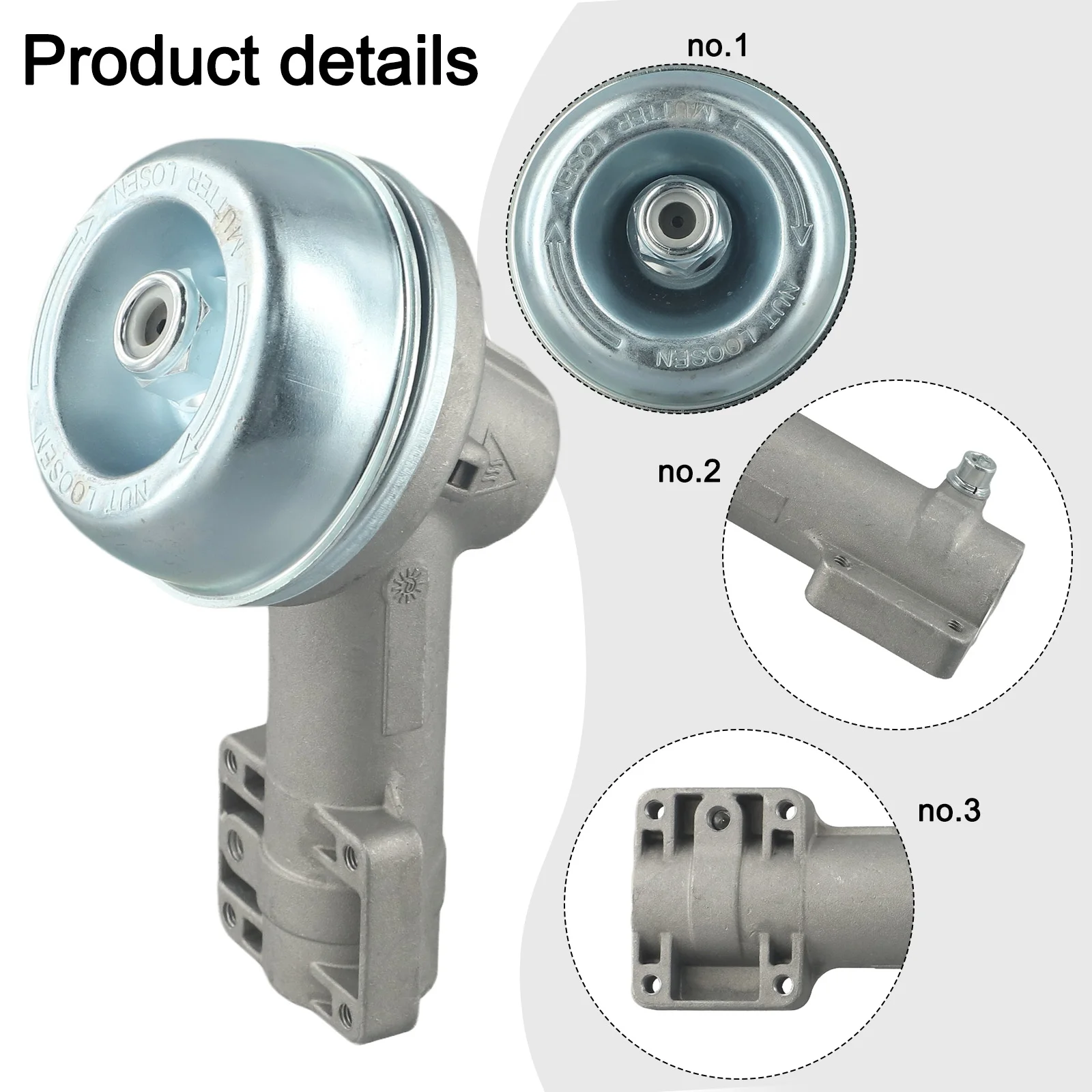 Trimmer 10T Gear Box Head 1 Inch/25.4mm Shaft Diameter 1 Pcs Accessories Easy Installation Metal Parts High Quality