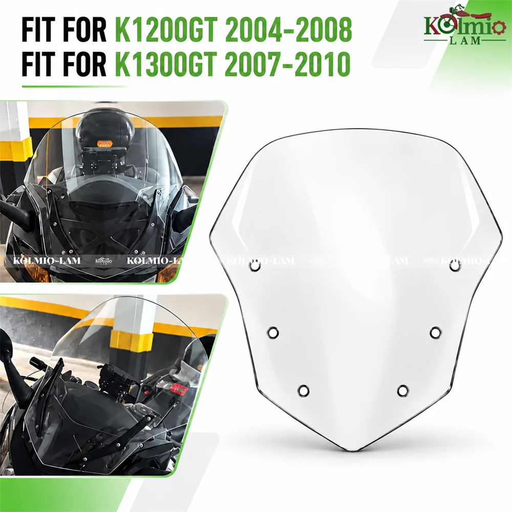 Motorcycle Windscreen Windshield For BMW K1200GT 2004-2008 K1300GT 2007-2010 K1200 K1300 GT Clear Screen