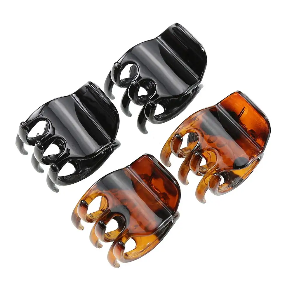 

Classic Medium Claw Hair Clips, 4-Pack in Black & Brown, Perfect for All Hair Types
