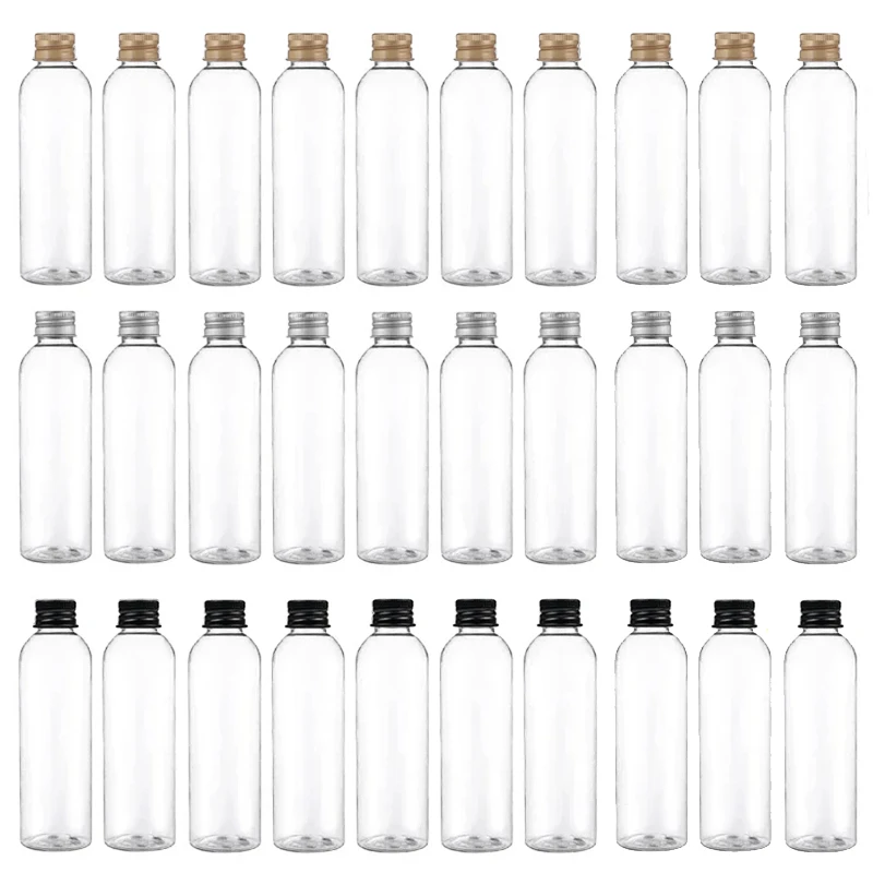 20PCS 5/10/30/50/60/100ml Plastic Bottle with Aluminum Screw Cap Plug Cosmetic Container Travel Kits Portable PET Lotion Cream