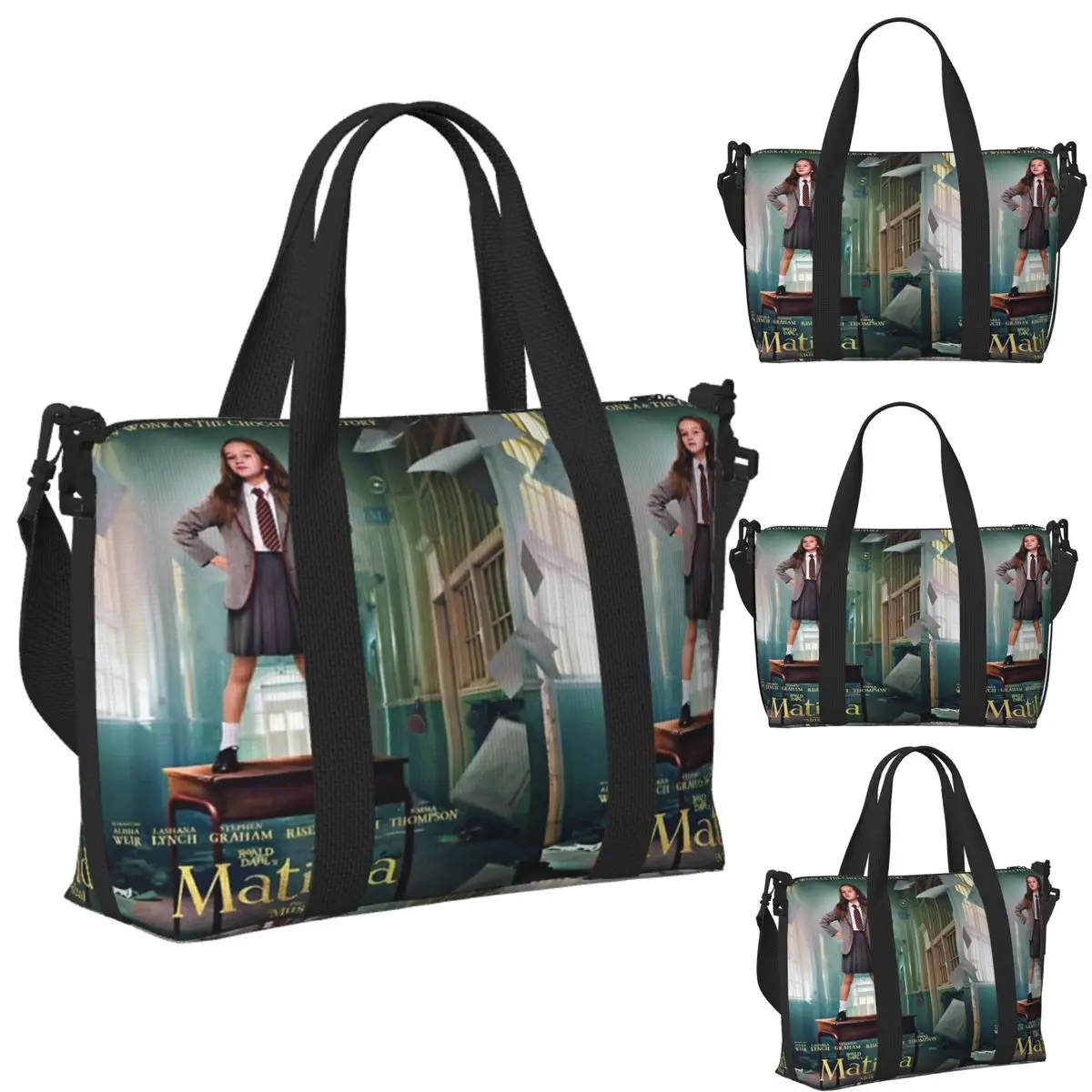 

Пляжная дорожная сумка Roald Dahls Matilda The Musical Movie, большая вместительная сумка-тоут, женская дорожная сумка для покупок