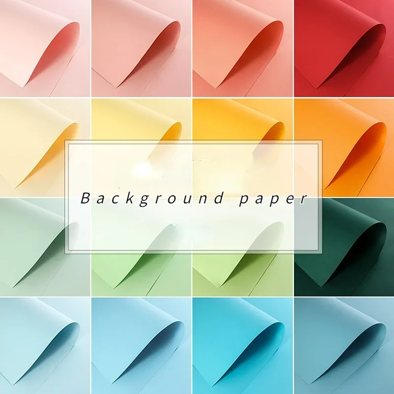 1948 acquista 3 ottieni 1 FREE】 30 colori Solid Background Paper Product Shooting Background Plate Photography Paper