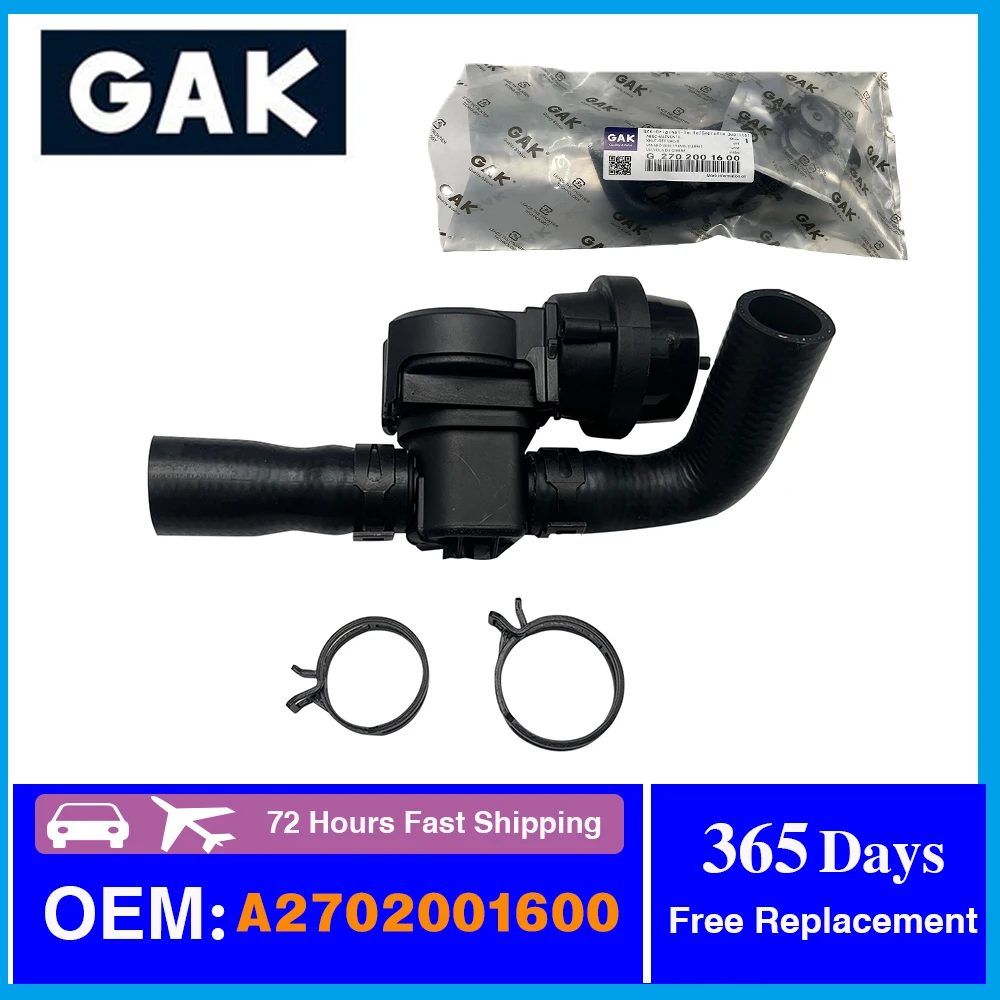 

GAK Brand Engine Coolant Shut Off Valve A 270 200 16 00 A2702001600 For Mercedes Infiniti X156 W176 W246 C117 X156