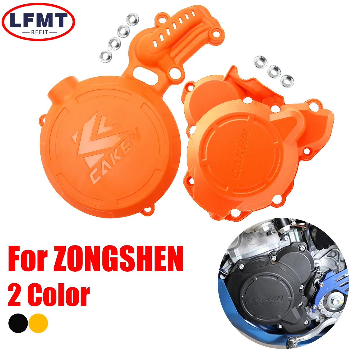 Motorcycle Clutch Guard Water Pump Cover Engine Ignition protection cover For HENGJIAN HJMOTO HJZ300 Z300 Dirt Bike Refit Parts