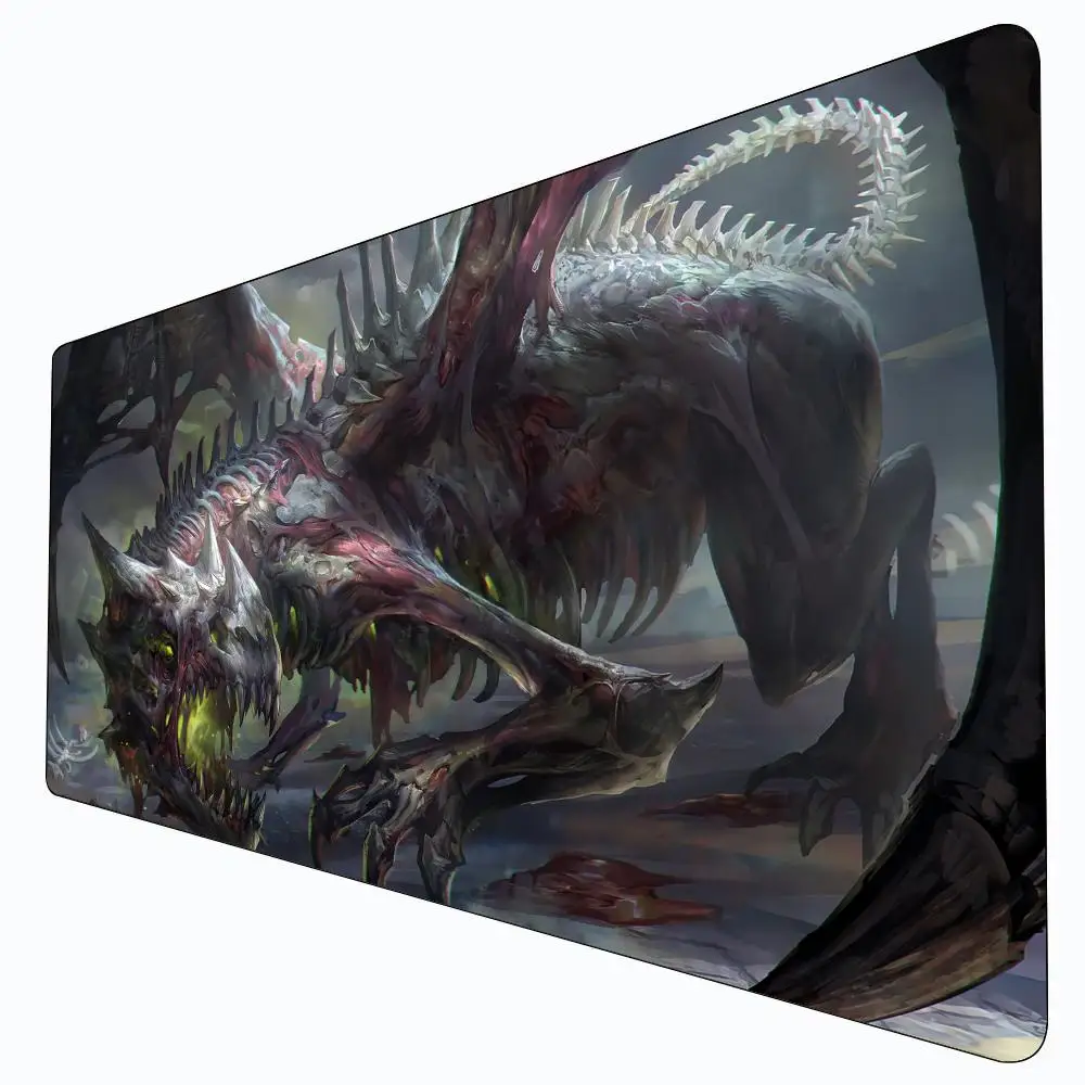 

Игровой коврик Abyss Skeleton Dragon MTG для карточных игр, нескользящий, прочный, 35x60 см, для командных игр, коврик для настольных игр TCG