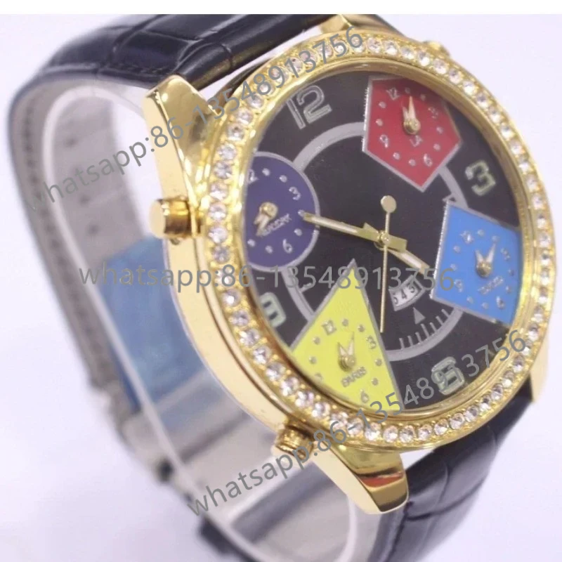 Five Time Zone Men's Watch Quartz Watch Factory Direct Sales