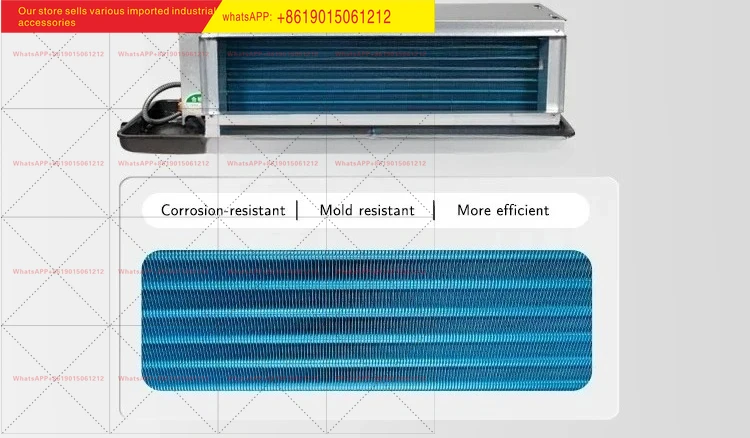 Chilled water FCU system EC inverter motor concealed ceiling duct fan coil unit