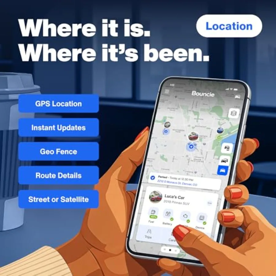 GPS Tracker for Vehicles with Real-Time Location, Route History, Speed Monitoring, Geo-Fence and Accident Notifications - for F