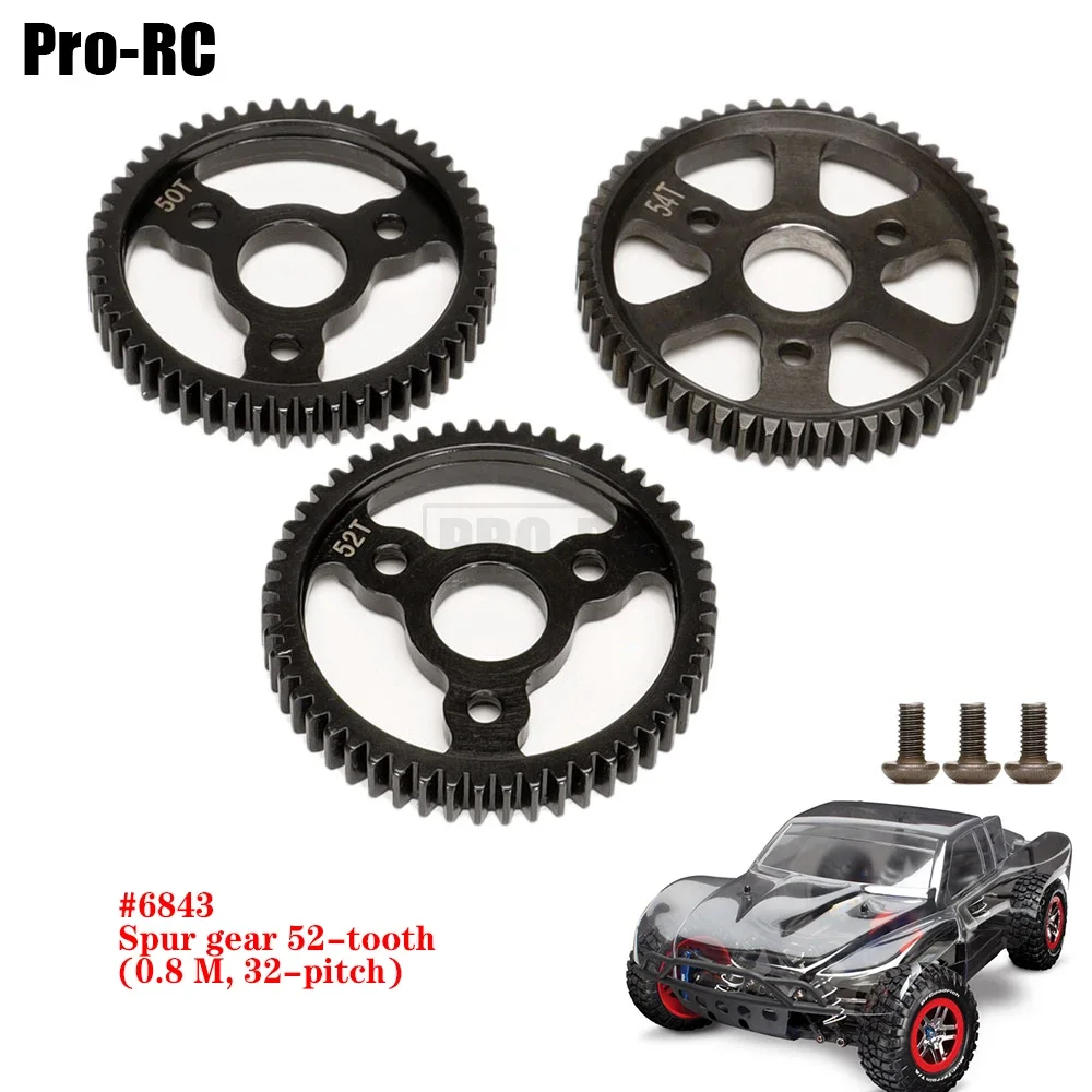 1Pcs Harden Steel 50T 52T 53T 54T 32P 0.8M Spur Main Gear #3956 #6842 #6843 for RC Car 1/10 Traxxas Slash Stampede Rustler 4x4