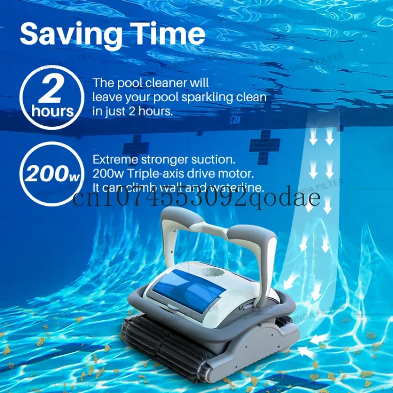 Large capacity filter basket climbing pool cleaning robot