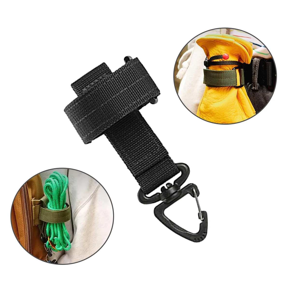 Multi-purpose Nylon Hook Work Gloves Safety Clip Tactical Climbing Rope Anti-lost Camping Hanging Buck Outdoor Sports Hunting