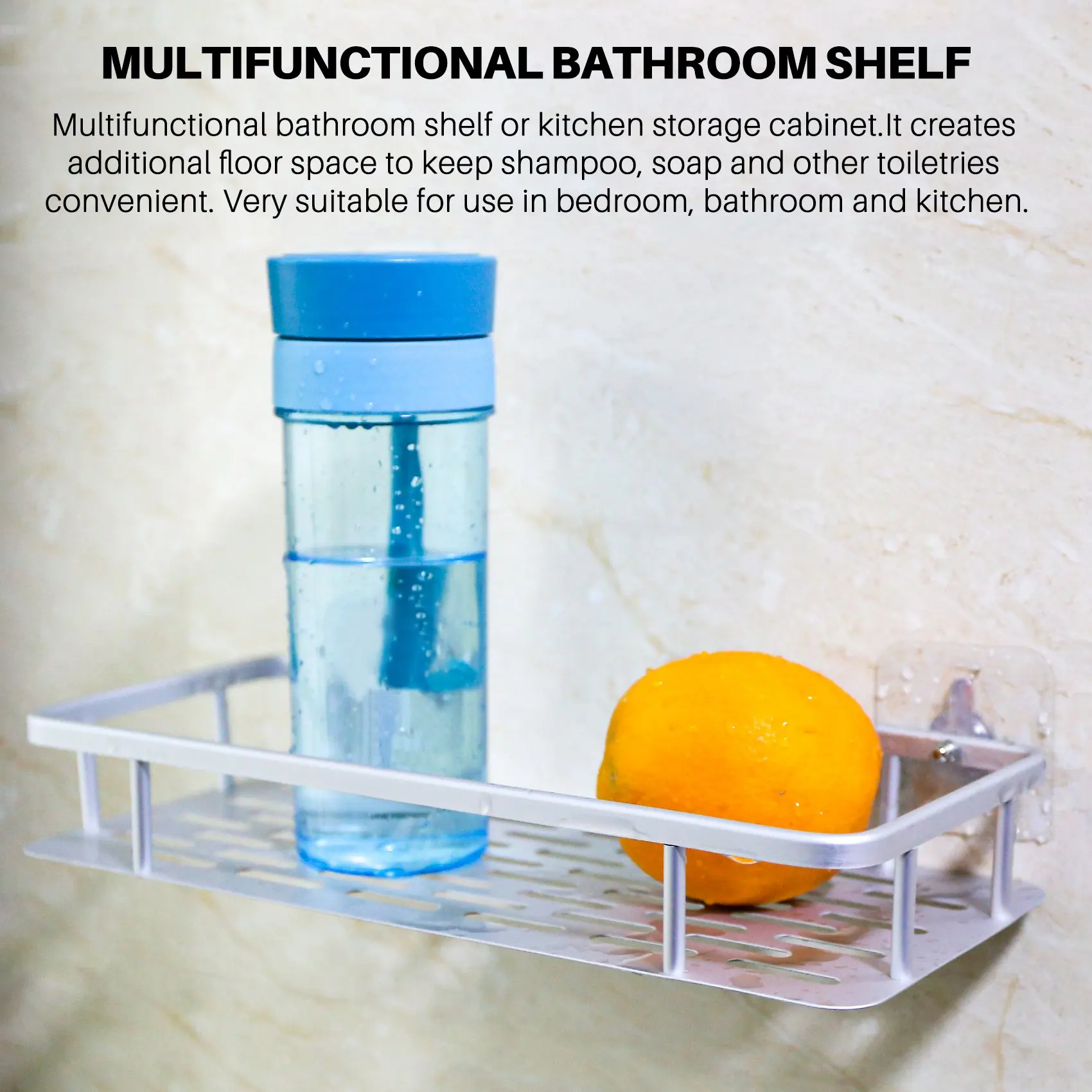 

Shelf Shower Shelf Adhesive Aluminum Shower For Shampoo Holder Kitchen Rack