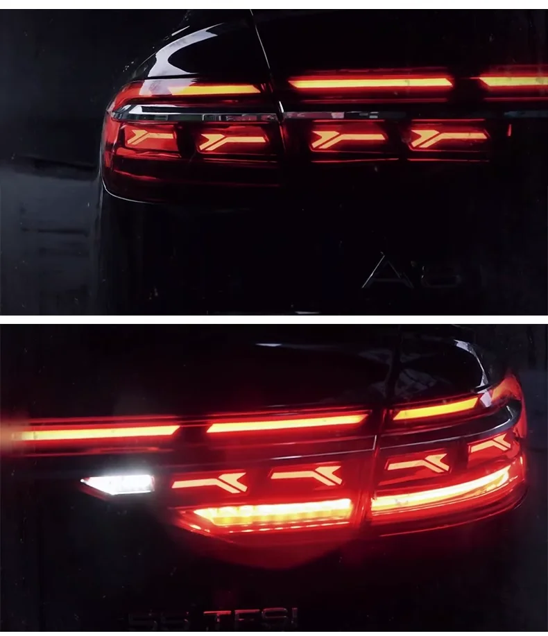 Car Accessories For Audi A8 LED Taillights 2018-2022 Rear Lights Dynamic Turn Signal Rear Lights Fog Light Plug And Play