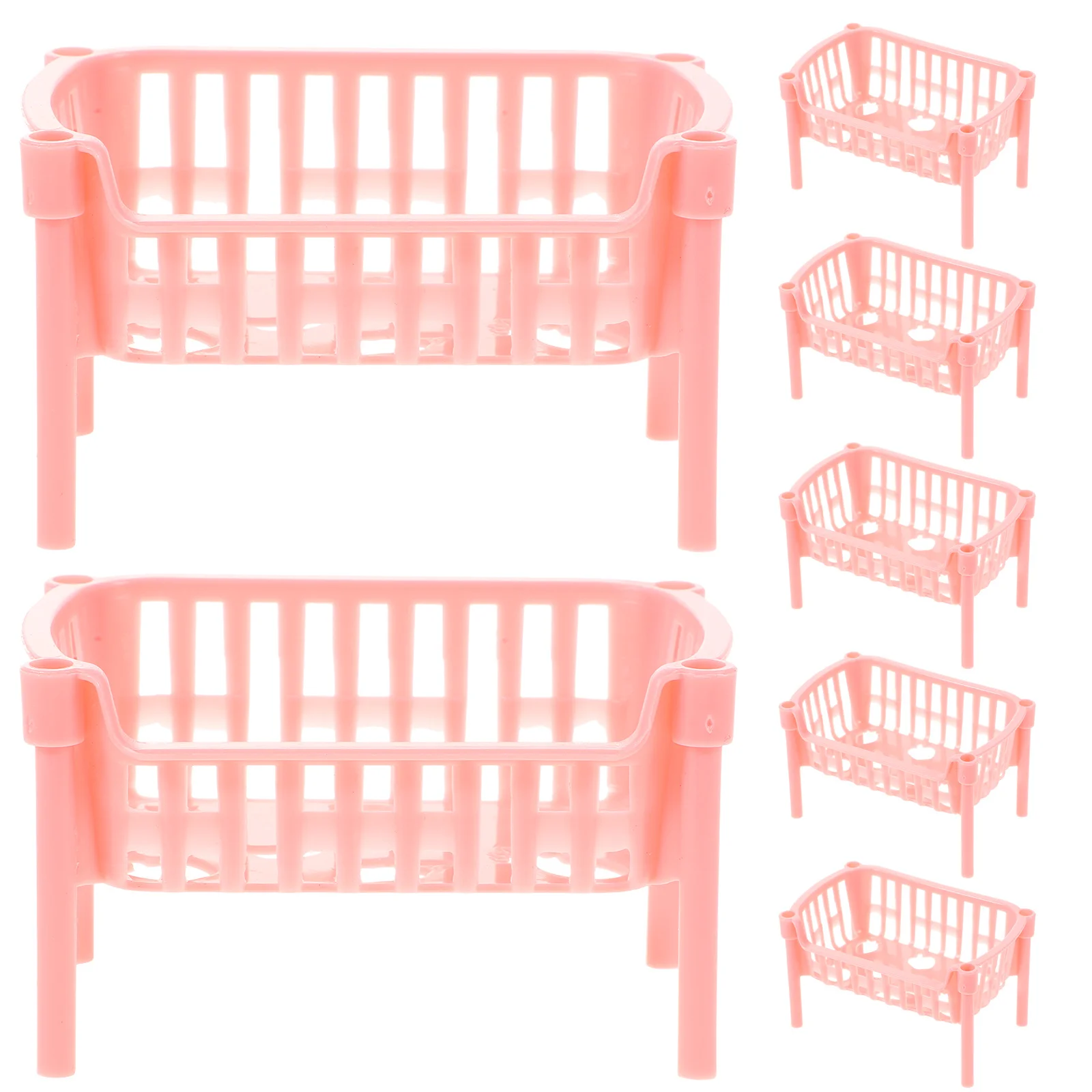 

10Pcs Mini Storage Shelf Fine Workmanship Miniature Furniture Suitable for Dollhouse Garden Living Room Balcony Layout Decor