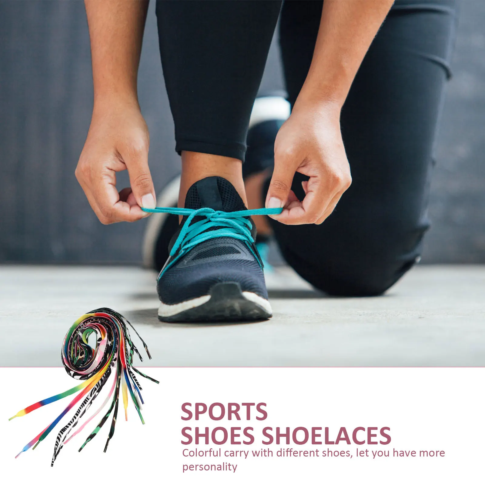 8 أزواج من أربطة الحذاء الزلاجات الدوارة أربطة الحذاء المسطحة المصنوعة من البوليستر المقاومة للاهتراء للزلاجات على الجليد أحذية رياضية للتزلج متعددة الأغراض #4