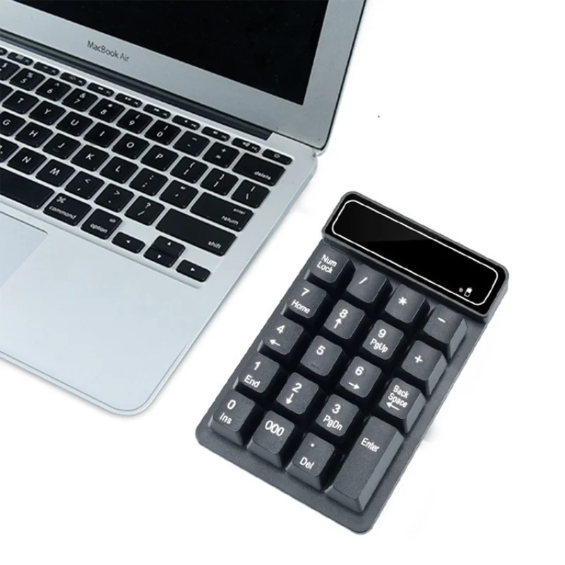Nuevo teclado numérico inalámbrico de 2,4G, teclado mecánico resistente al agua con 19 teclas, teclado numérico de tres modos para PC, portátil, etc.