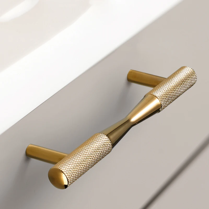 Brass Furniture Handles Black Gold Exquisite Knurled Pulls Cupboard Wardrobe Dresser Shoe Box Drawer Cabinet Knobs 