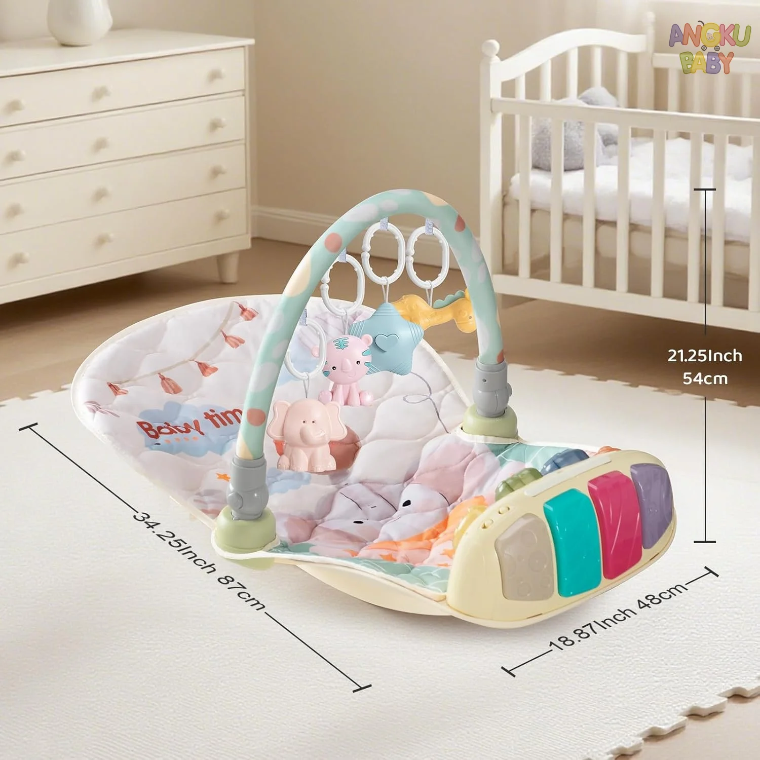 كرسي هزاز للأطفال موسيقي مع ألعاب على شكل بيضة لحديثي الولادة كرسي متأرجح متعدد الوظائف بساط لعب للأطفال في صالة الألعاب الرياضية للرضع 0-12 متر