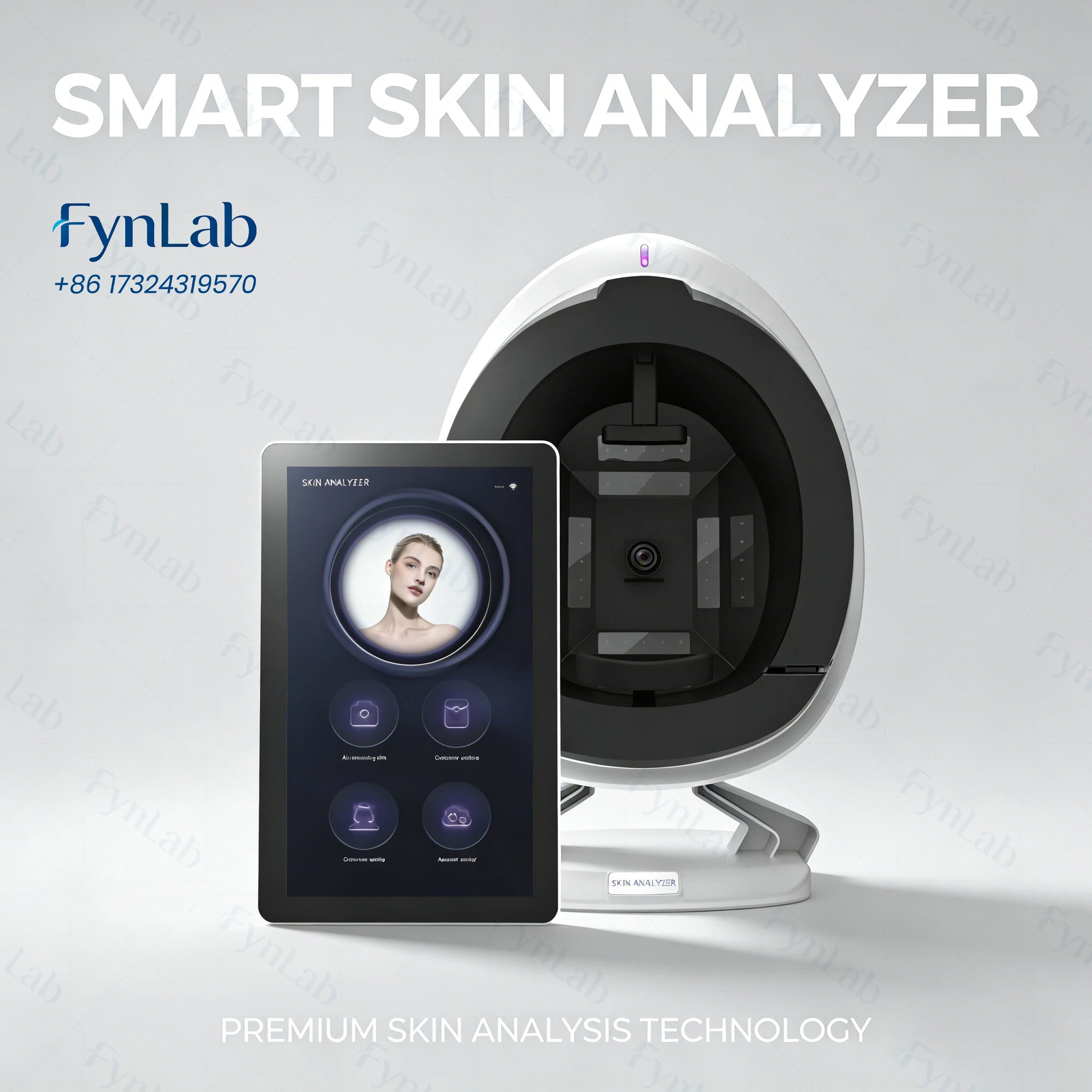 AI Intelligent Facial Skin Analyzer Multi-Spectral Imaging Moisture Probe Professional Skin Diagnostic System for Clinic Salon