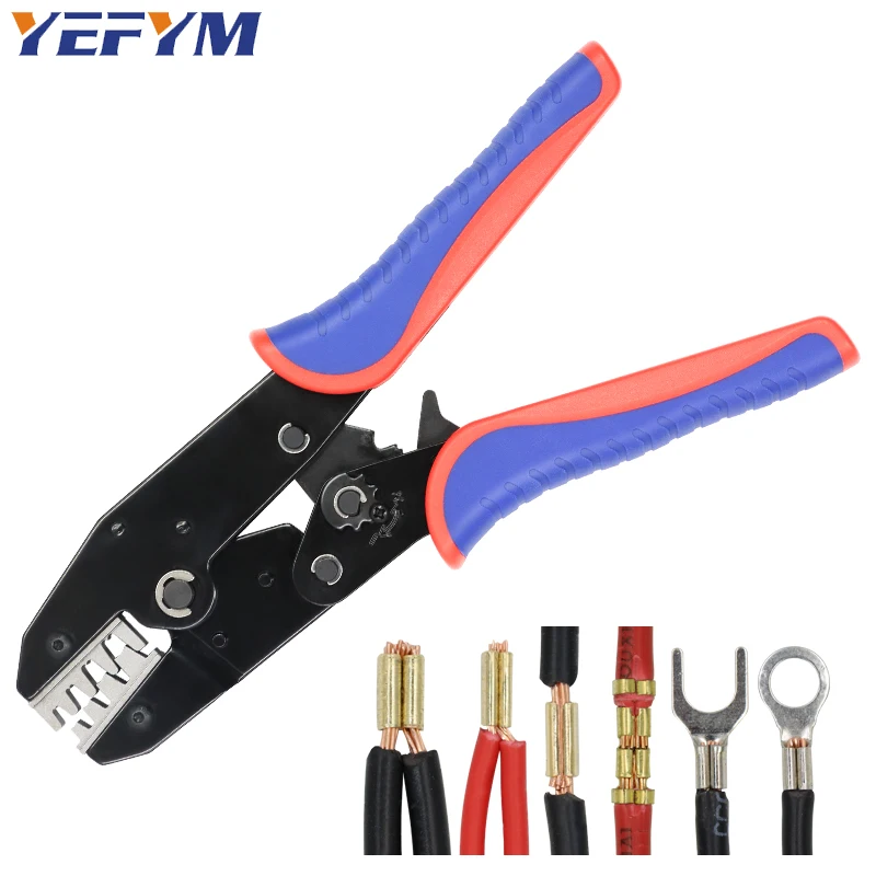 454/453/459 Copper Buckle OT/UT Open Nose Terminals Crimping Pliers YF-605B/1025B 20-7AWG Crimping Electrician Tools YEFYM