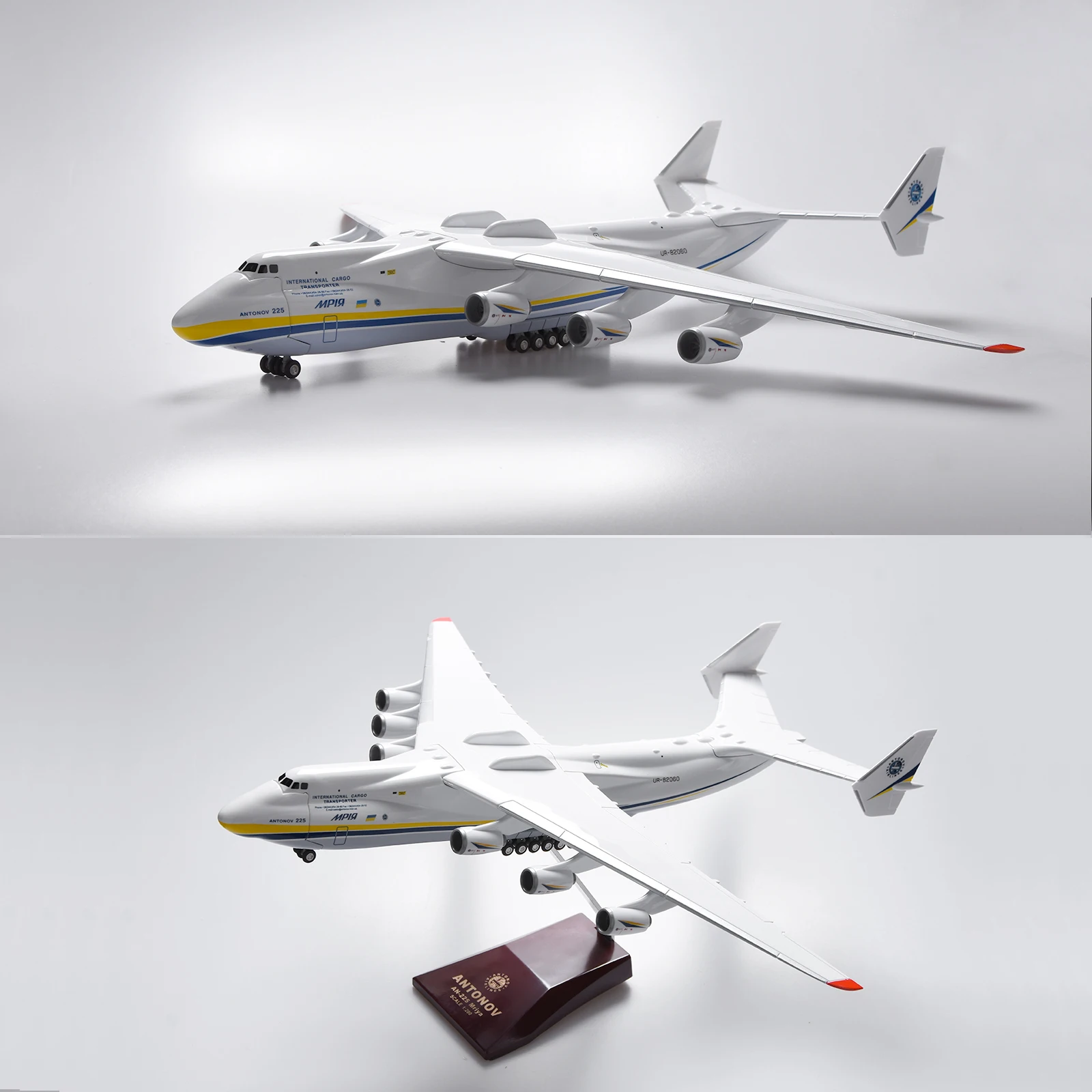 

42 см масштаб 1/200 транспортная модель для Antonov AN-225 AN225 Mriya самолет полимерная пластиковая копия коллекции дисплей