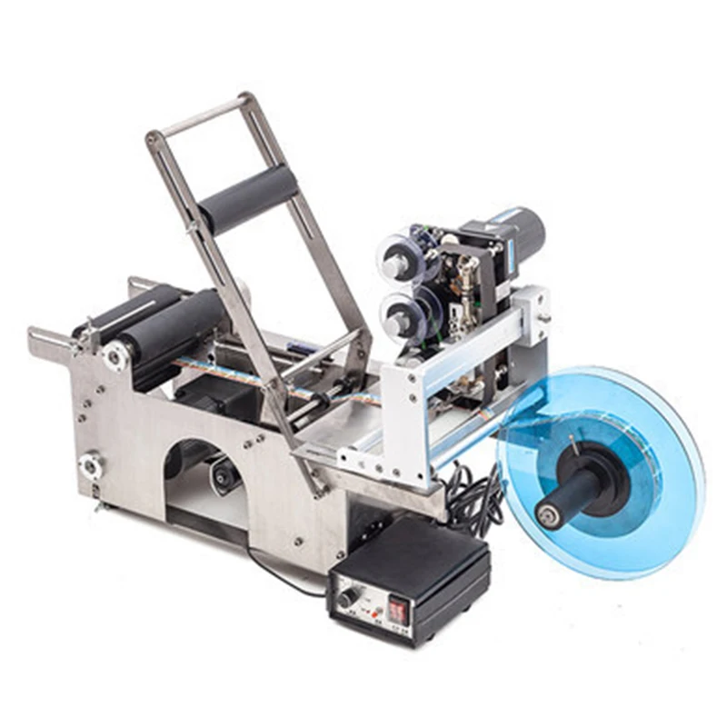 Semi Automatic Round Bottle Sticker Packing Labeling Machine/manual Digital Label Printing Machine