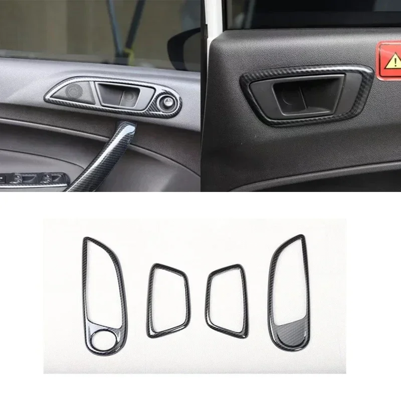 Voor Ford Fiesta 2009 2010 2011 2012 2013 ABS Rode Kleur Interieur Accessoires Gear Windows Bedieningspaneel Center AC Panel cover