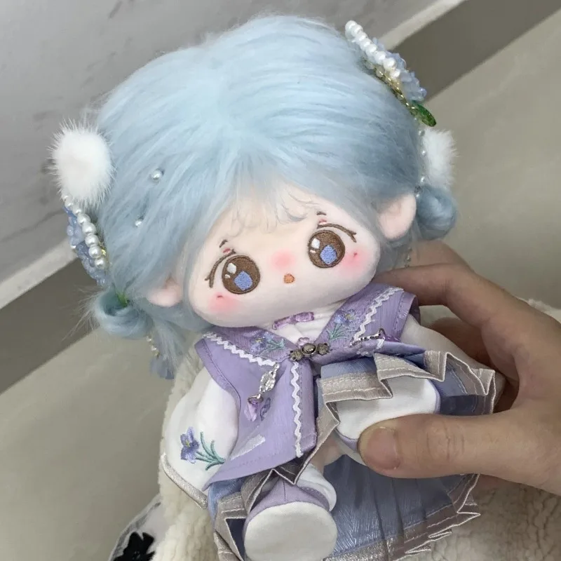 No attributes Idol Star Purple Elegance Hanfu Fairy Ancient Costume for 20cm Plush Doll Stuffed Clothes Plushie Clothing