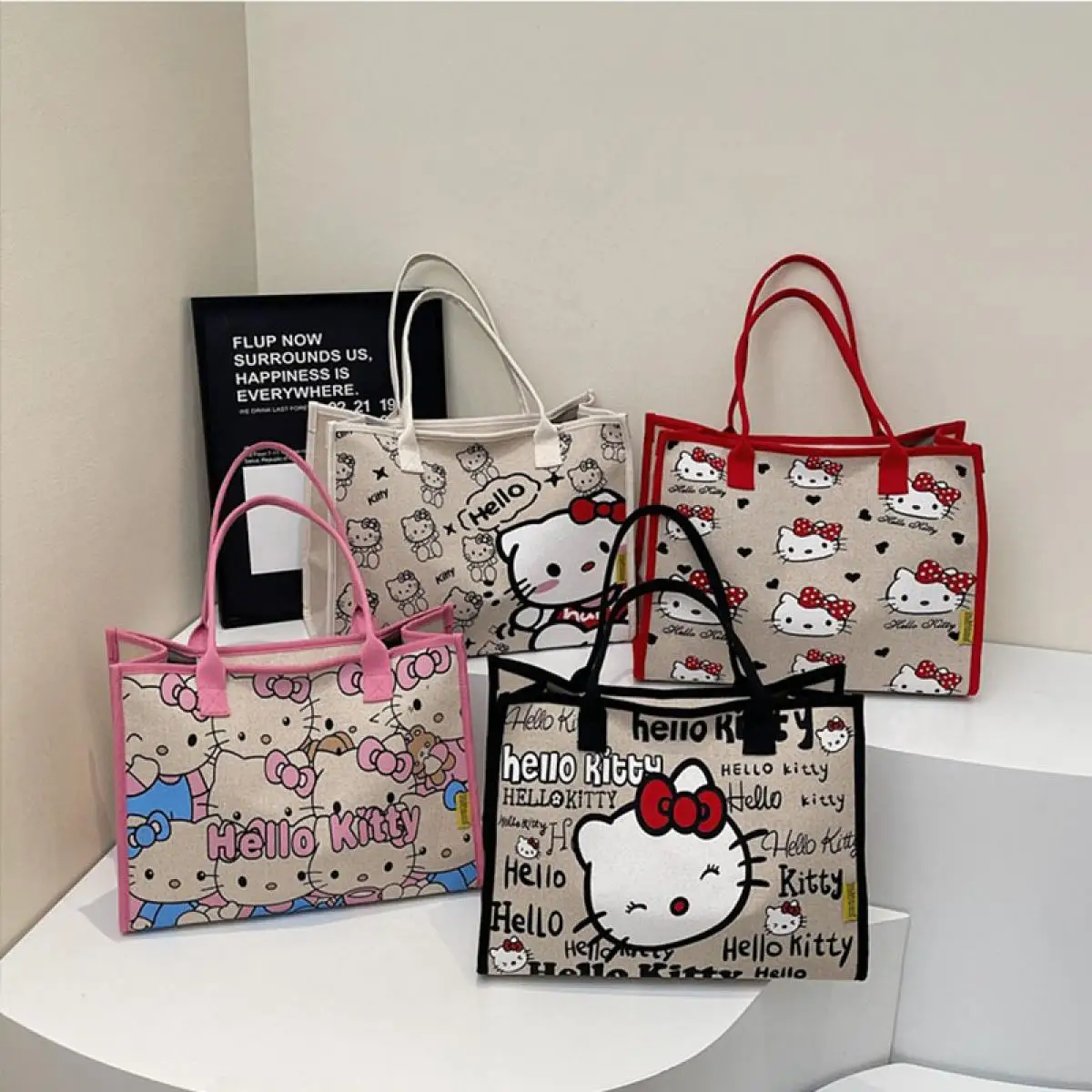 

Miniso Hellokitty Kawaii Cartoon Single-Shoulder Bag Cute Anime Commuting Single-Shoulder Bag Sweet Girls Portable Bag
