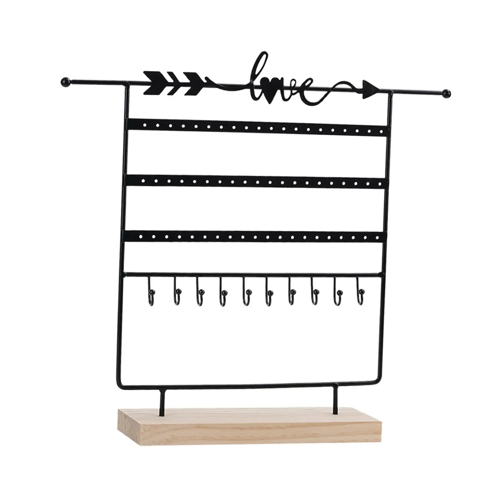 5 Tiers Jewelry Earring Organizer Holder Durable Iron for Ear Stud Bedroom Dresser