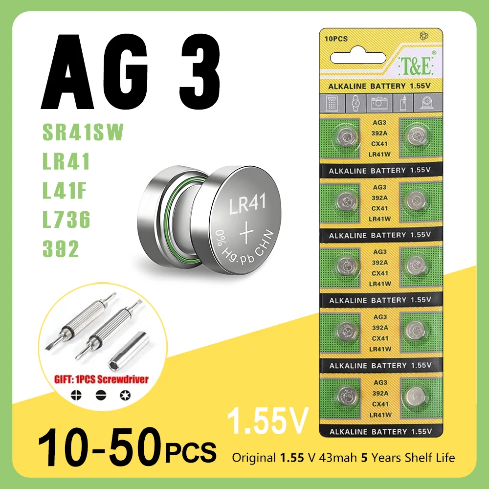 10-50PCS 1.55V AG3 …
