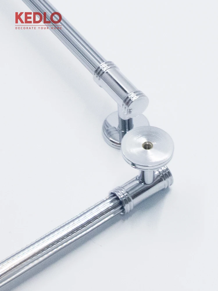KEDLO Moderner europäischer Stil, silberfarbener, glänzend verchromter Griff, massiver Messing-Langgriff für Küchenschranktüren, dicker Griff – Detail 12