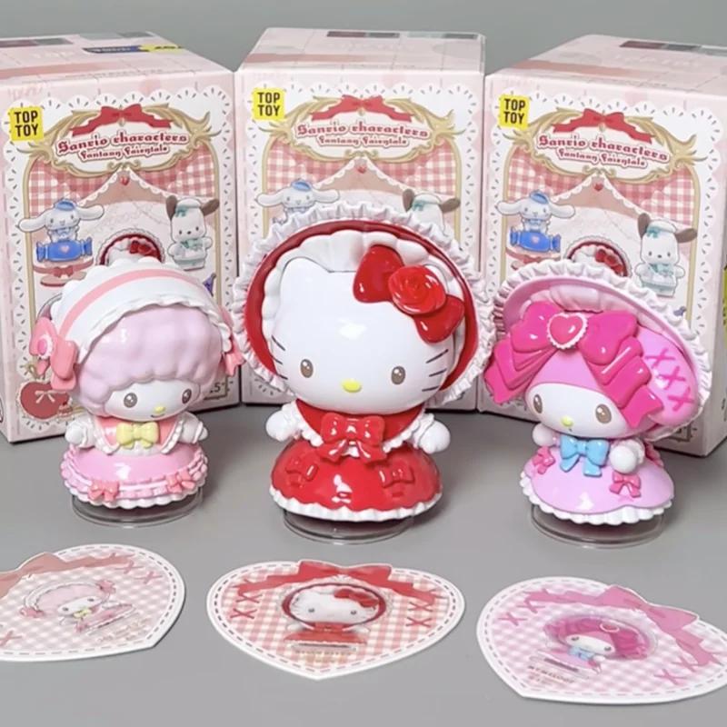 

Toptoy Sanrio Family Blind Box Dreamy Fairy Tale Series Kuromi Collectible Figure Desktop Ornament Home Decor Small Gift