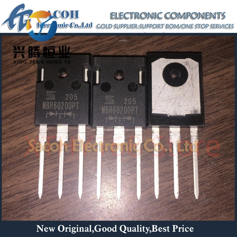 10Pcs MBR60200PT or MBR60200WT MBR60200 TO-247 60A 200V Schottky Barrier Diode