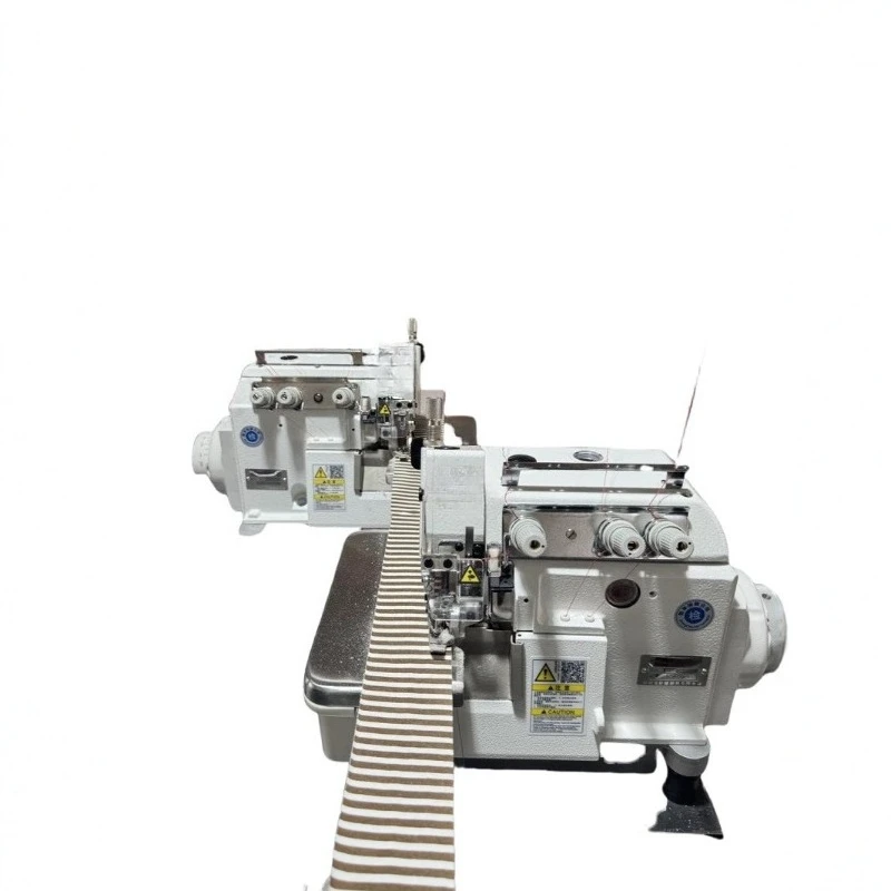 Automatic two-way double-head overlock sewing machine, reverse hemming machine, hemming equipment, sewing machine