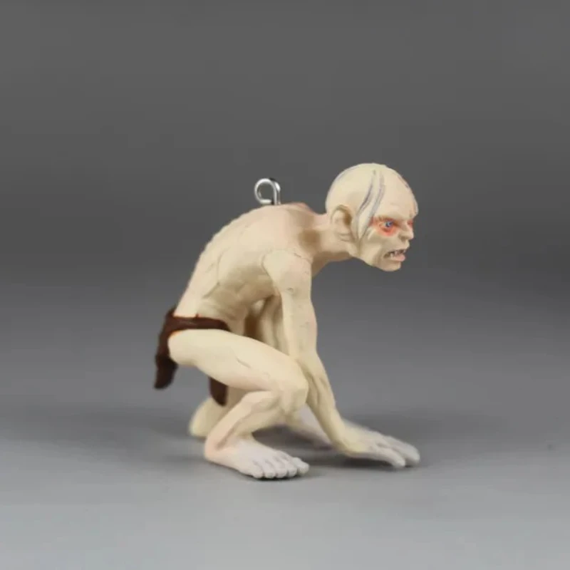 نابض بالحياة Gollum عمل الشكل شنق تأثيث المواد تذكار Hallmark دمية نموذج حقيبة مفتاح سلسلة المفاتيح قلادة هدية لعبة #3