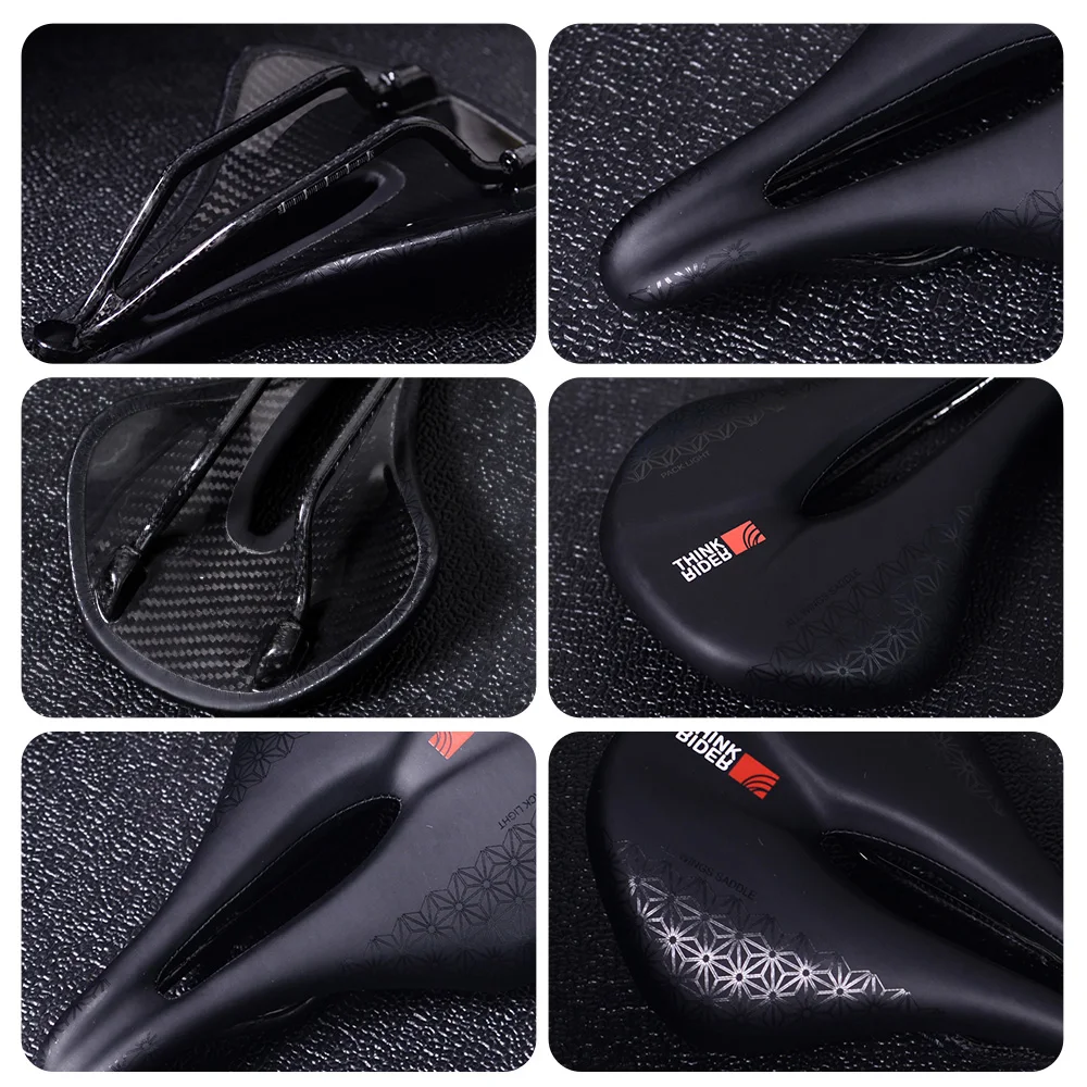 ThinkRider Full Carbon Saddle Road Bicycle Cushion MTB Saddle Bike Seat Mat Ultra light Hollow Saddles bike accessories