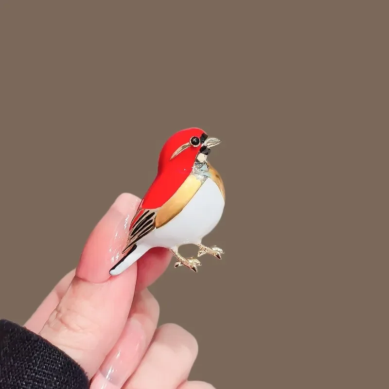 لطيف الطيور المينا بروش المرأة الراقية رائعة موضة شخصية الصدار اعلان الطيور بروش الملابس والاكسسوارات