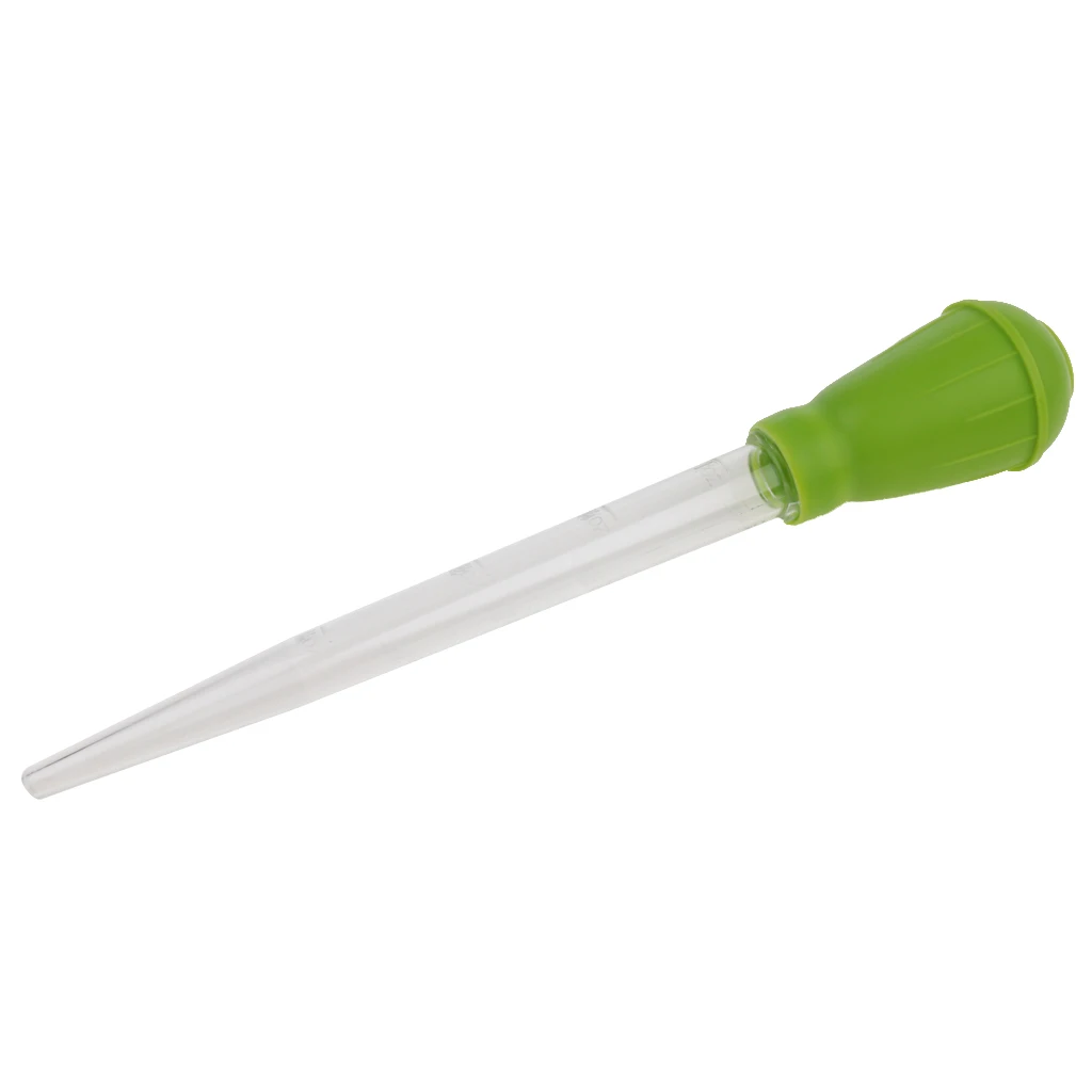 Aquarium Fish Waste Remover Feeder Pipette Dropper Plastic Water Changing Cleaning Tool 29cm Green