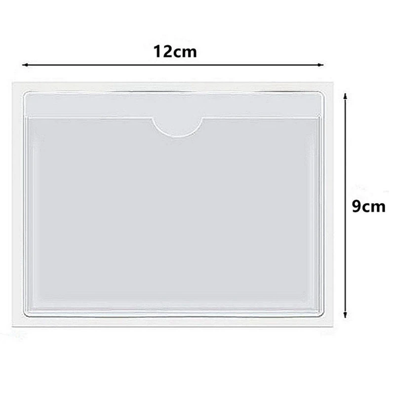 40PCS Index Card Holder, 2 Size Transparent Label Holders Are Suitable For Index Card Sorting, Book Card Pocket