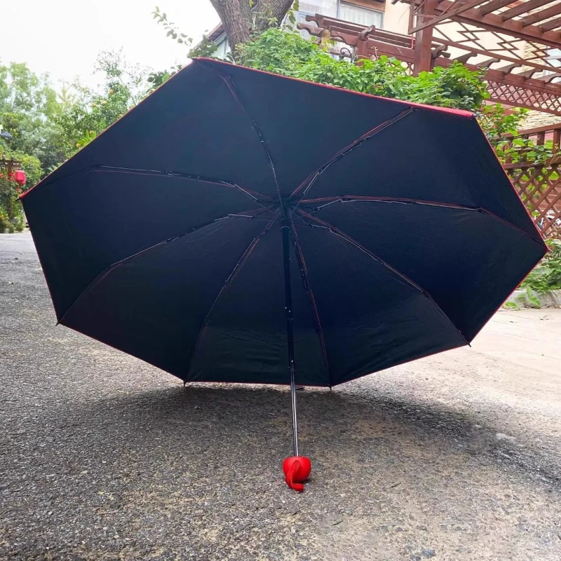 Game Hollow Knight Silksong Hornet Cosplay Umbrella Red Folding Umbra Portable Kawaii Durable Waterproof Sunshade Accessory Prop