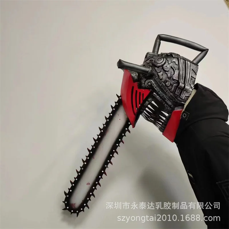 أنيمي دينجي بالمنشار تأثيري قناع القبعات دور المنشار اللاتكس خوذة تجهيزات حفلة الهالوين اكسسوارات للكبار هدية