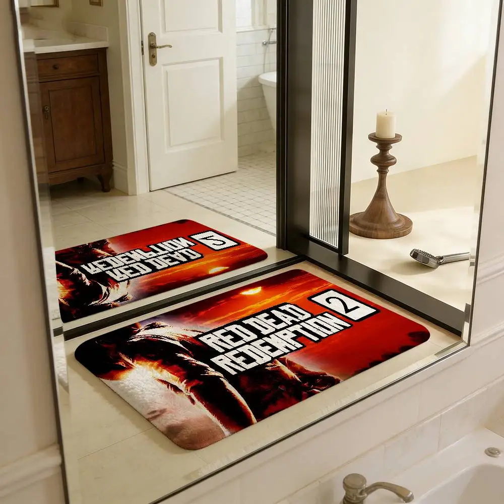 R-Red D-Dead R-Redemption 2 Floor Mat Rectangle Anti-slip Home Soft Badmat Front Door Indoor Outdoor Mat Hotel Decor Mat