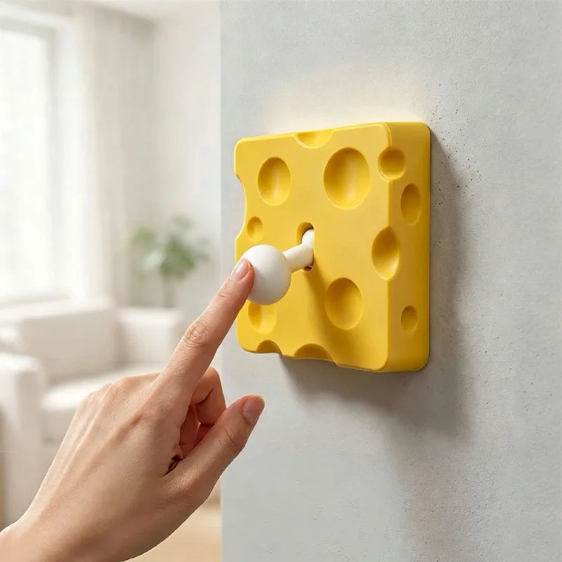 NEW Cheese 3D Printed Toys 86-Type Light Switch Cover Creative Gifts Wall Plate Protector Room Bedroom Office Home Decor 